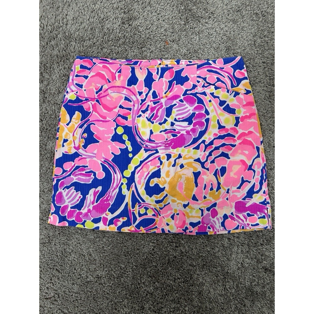 Women's Lilly Pulitzer Skort Shorts Skirt Size 2 Multicolor Catch And Release
